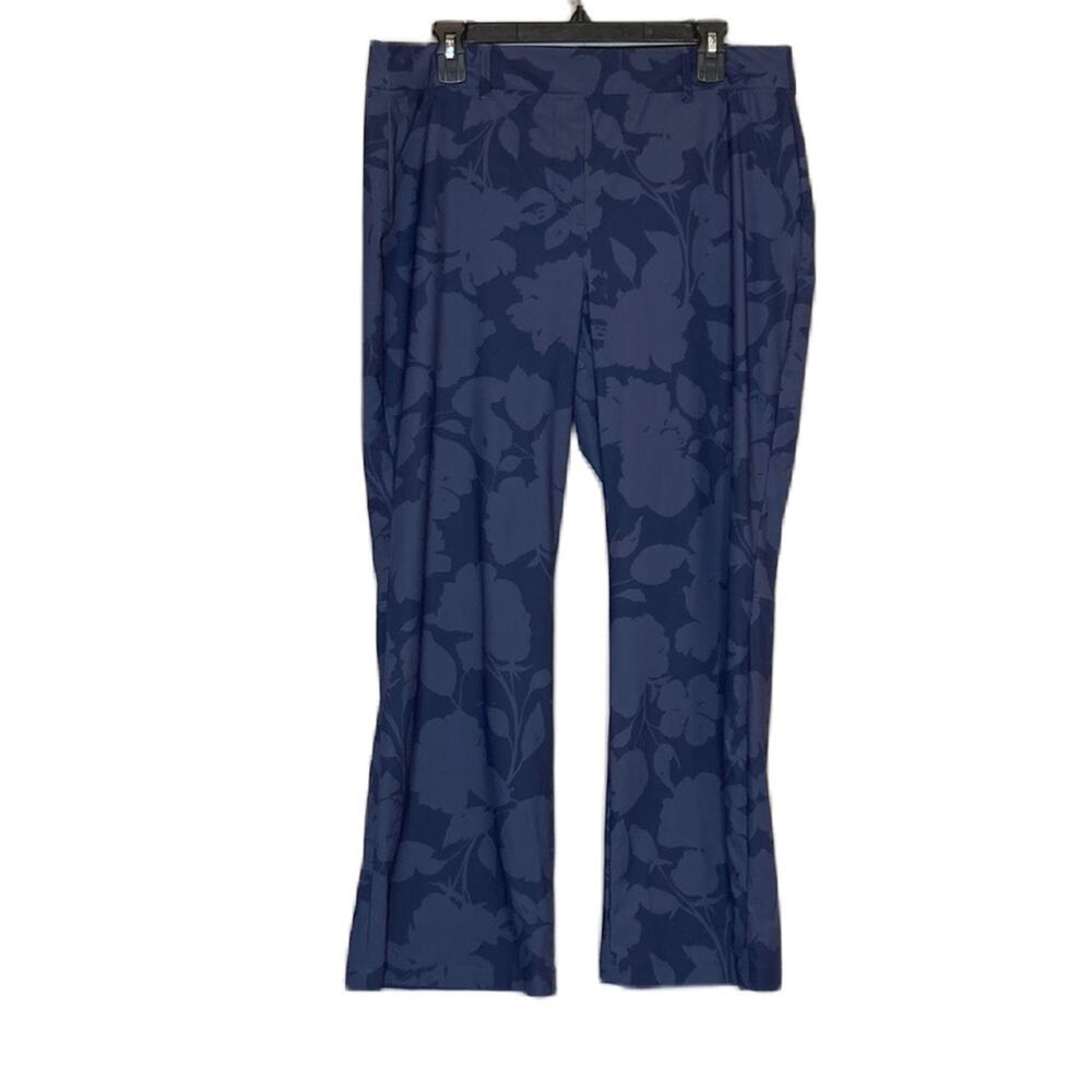 Spanx Sunshine Kick Flare Pant Floret Floral Navy Size XL